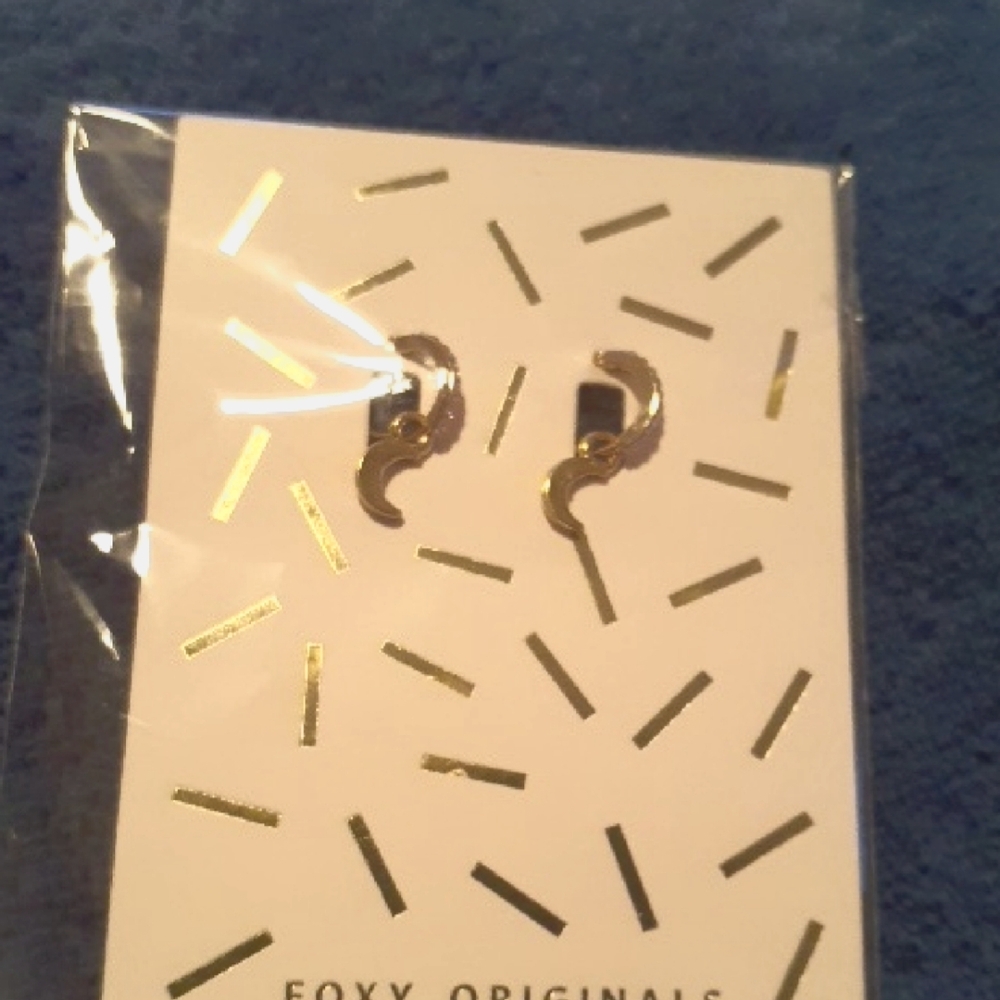 Foxy Originals Charmed Life Sparkling Moon Earrings